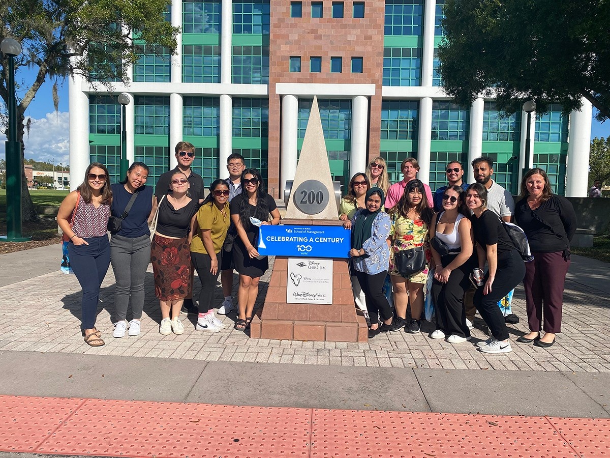 Zoom image: Students learned about business practices at the Walt Disney offices in Kissimmee, Florida. 